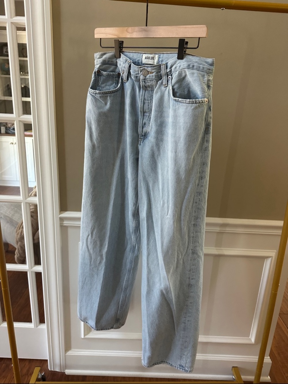 Agolde Light Blue low slung baggy jeans sz 27